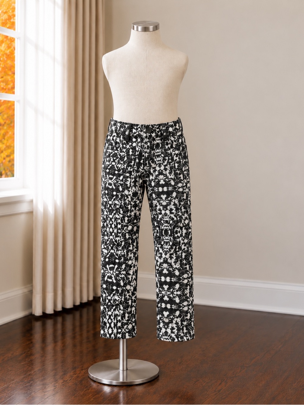 Joe's Jeans Black and White Printed Kids Pants